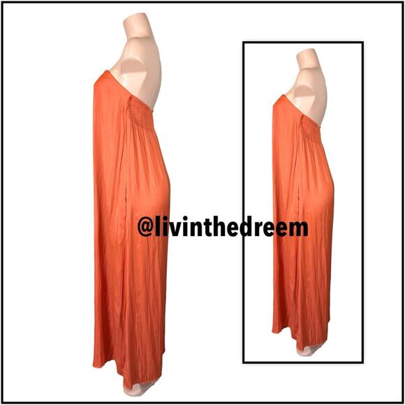 FREE PEOPLE BEACH KIMMIE SHINE STRAPLESS WIDE LEG ONE PIECE JUMPSUIT SZ M $130 - Picture 5 of 15